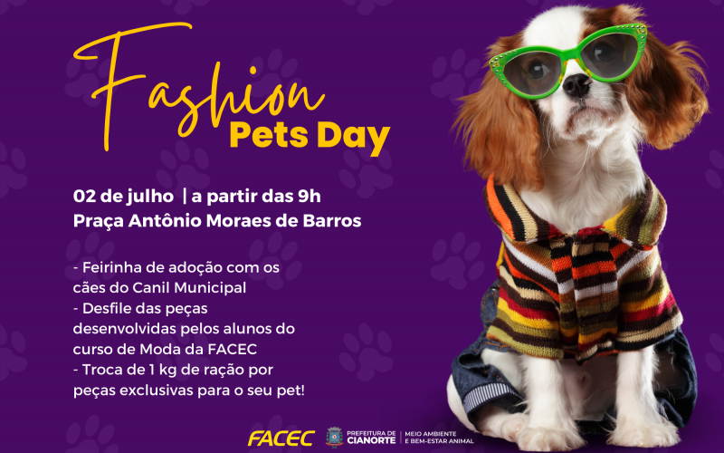 Imagem Sábado acontece o 1º Fashion Pets Day