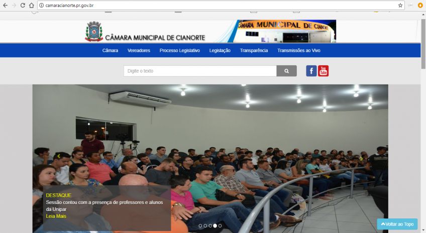 Imagem Novo site da Câmara Municipal de Cianorte já está no ar!