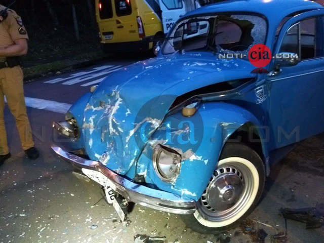 Imagem Colisão frontal entre fusca e Gol deixa dois feridos no Jardim Atlântico em Cianorte