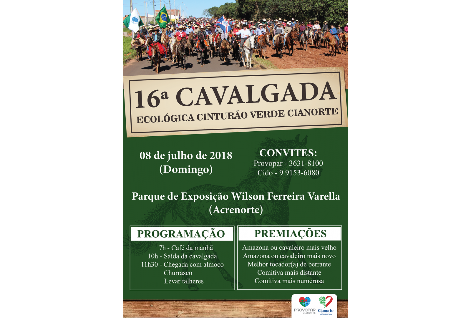 Imagem 16ª CAVALGADA ECOLÓGICA CINTURÃO VERDE ESTÁ MARCADA PARA 08 DE JULHO