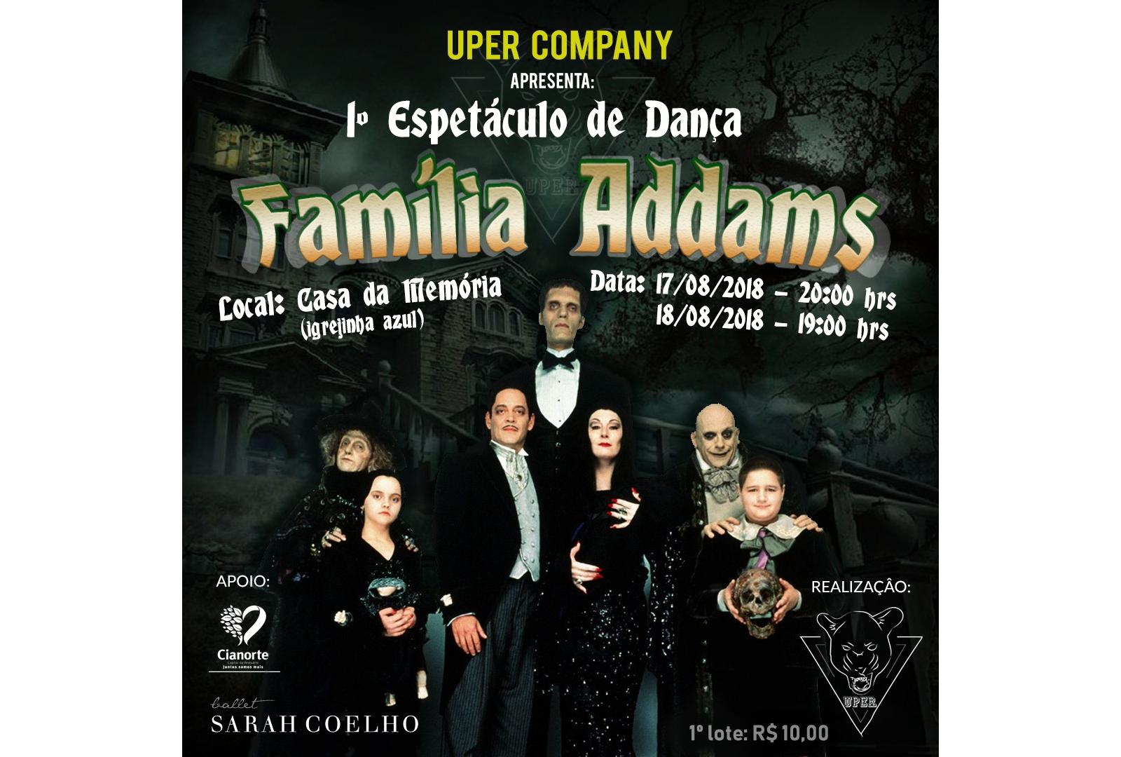 Imagem ESPETÁCULO DE DANÇA INSPIRADO NA FAMÍLIA ADDAMS ACONTECE NO FIM DE SEMANA