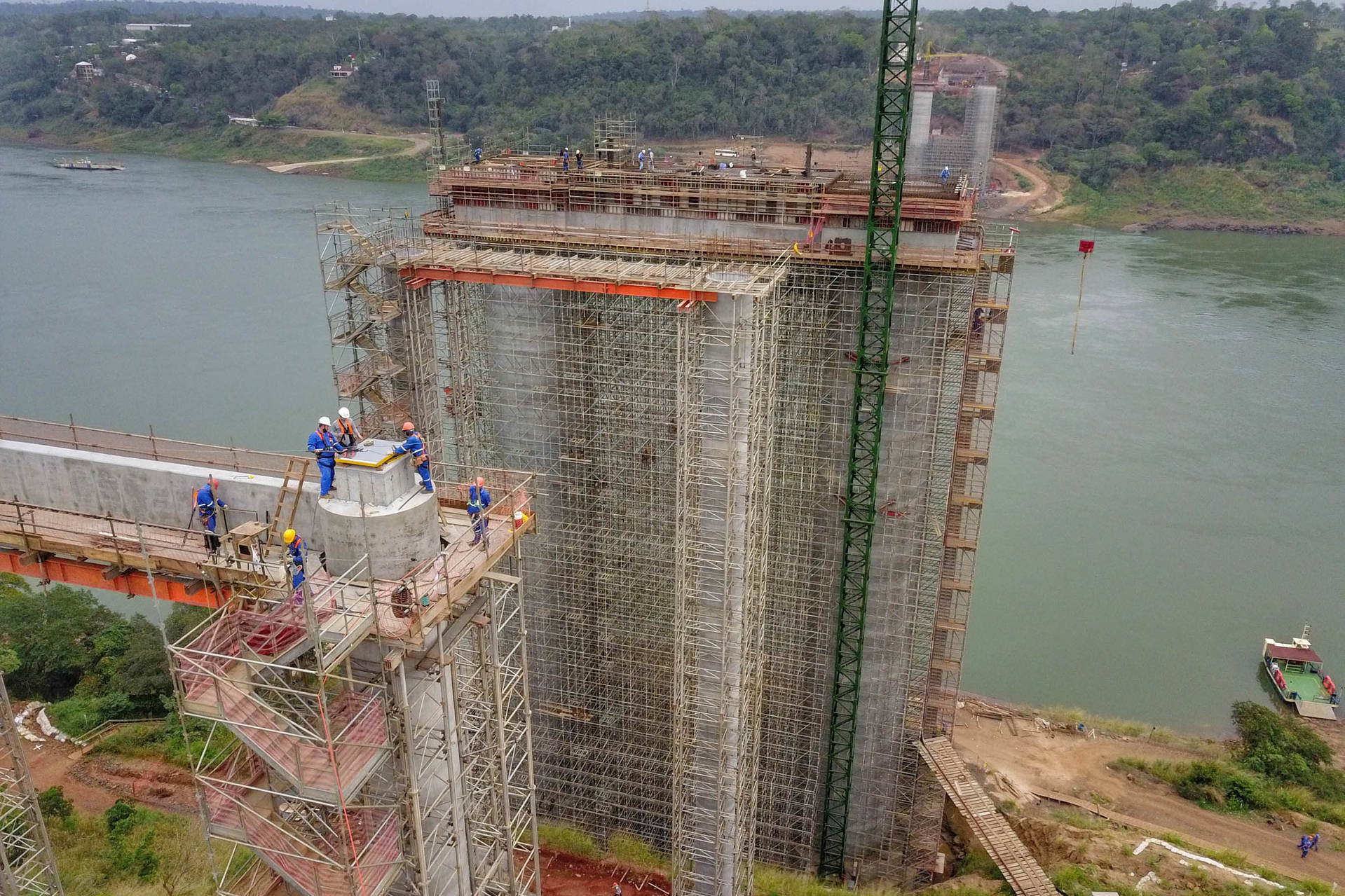 Imagem Construção da Ponte da Integração já atinge 34%