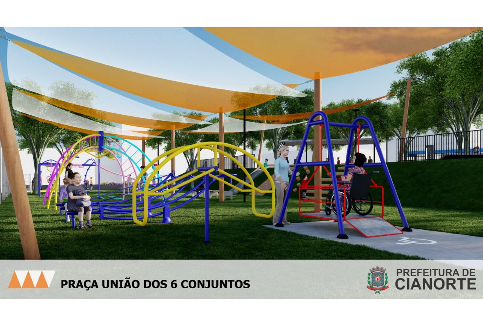 Imagem Praça União dos Seis Conjuntos será revitalizada pela Prefeitura