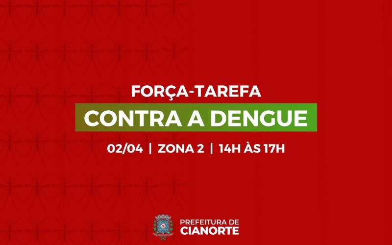 Imagem Força-tarefa contra a dengue será neste sábado (02)