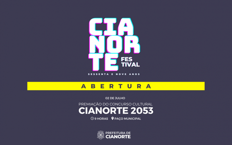 Imagem Cianorte Festival Sessenta e Nove Anos começa neste sábado (02)