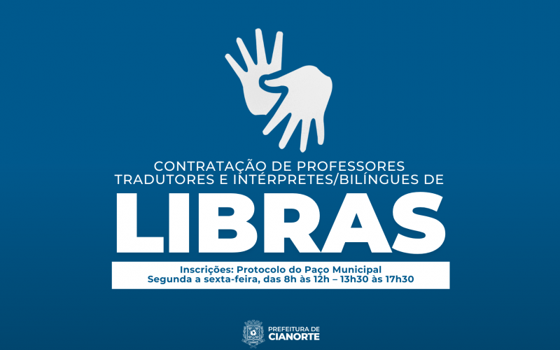 Imagem Prefeitura segue com credenciamento para contratação de professores e intérpretes de Libras