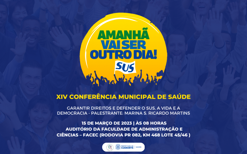 Imagem Estão abertas as inscrições para a XIV Conferência Municipal de Saúde