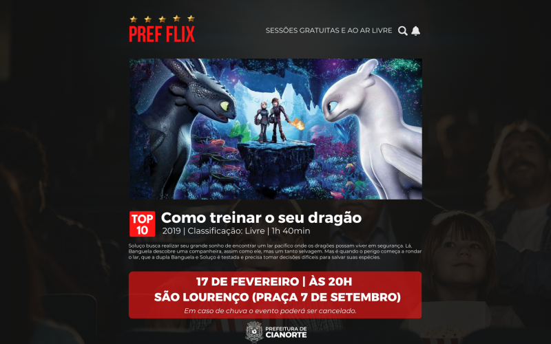 Imagem São Lourenço recebe cinema ao ar livre nesta sexta-feira