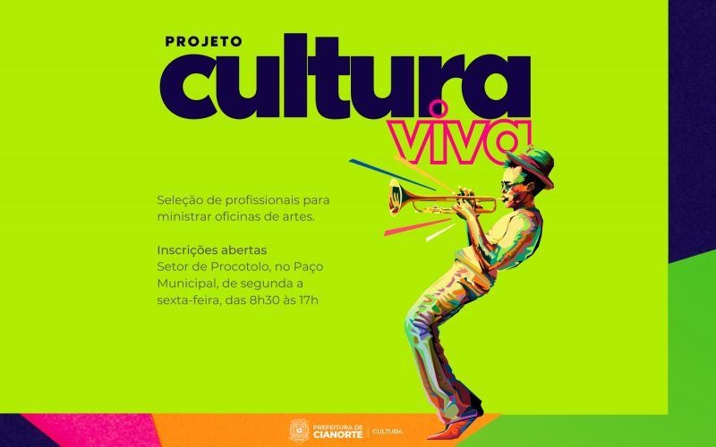 Imagem Projeto Cultura Viva credencia profissionais para ministrar oficinas