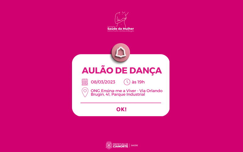 Imagem Aulão de Dança marca comemorações do Dia Internacional da Mulher