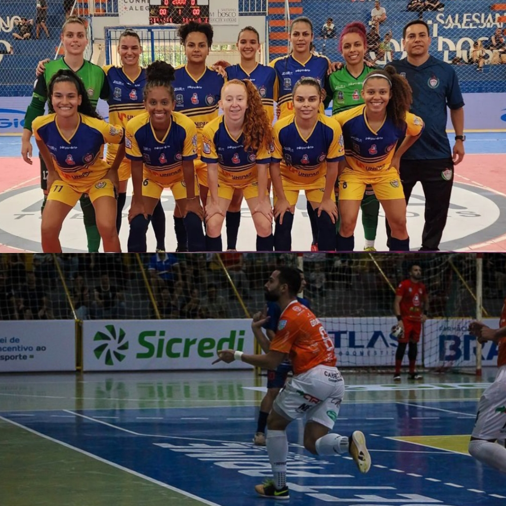 Imagem No futsal, feminino e masculino são derrotados fora de casa