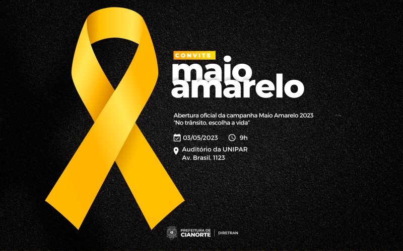 Imagem Campanha Maio Amarelo tem abertura oficial na próxima quarta-feira