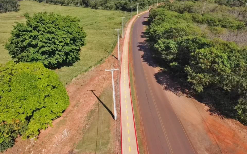 Imagem Rodovia municipal Vereador José da Silva recebe 9 km de ciclovia