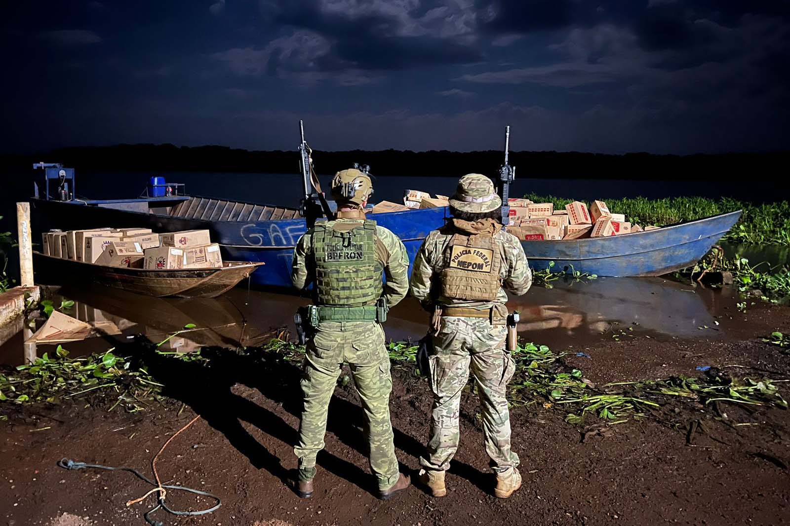 Imagem PM registra aumento de 337% nas apreensões de embarcações nas fronteiras no 1º quadrimestre