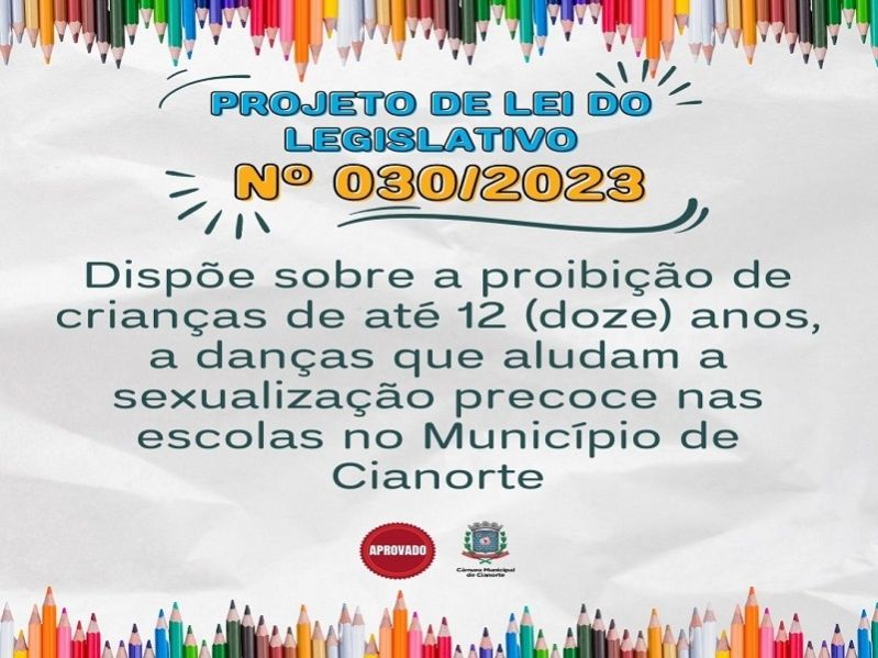 Imagem Vereadores de Cianorte aprovam lei que proíbe danças sensuais em escolas