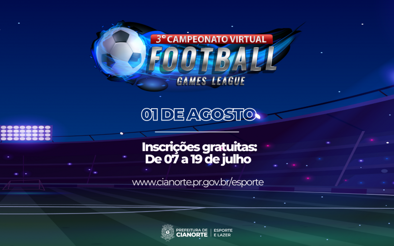 Imagem Secretaria de Esporte abre inscrições para o 3º Campeonato Virtual Football Games League