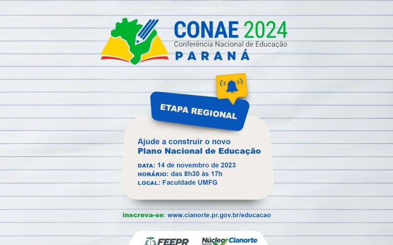 Imagem Cianorte recebe etapa regional da Conae 2024