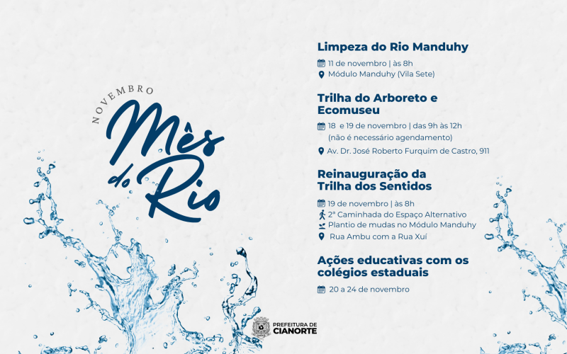 Imagem Cianorte tem programação para celebrar Mês do Rio