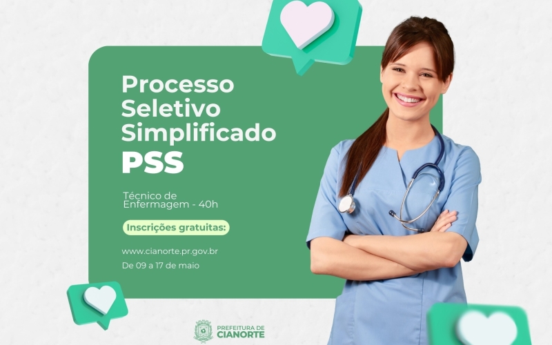 Imagem Secretaria Municipal de Saúde lança PSS para contratação de técnico de Enfermagem