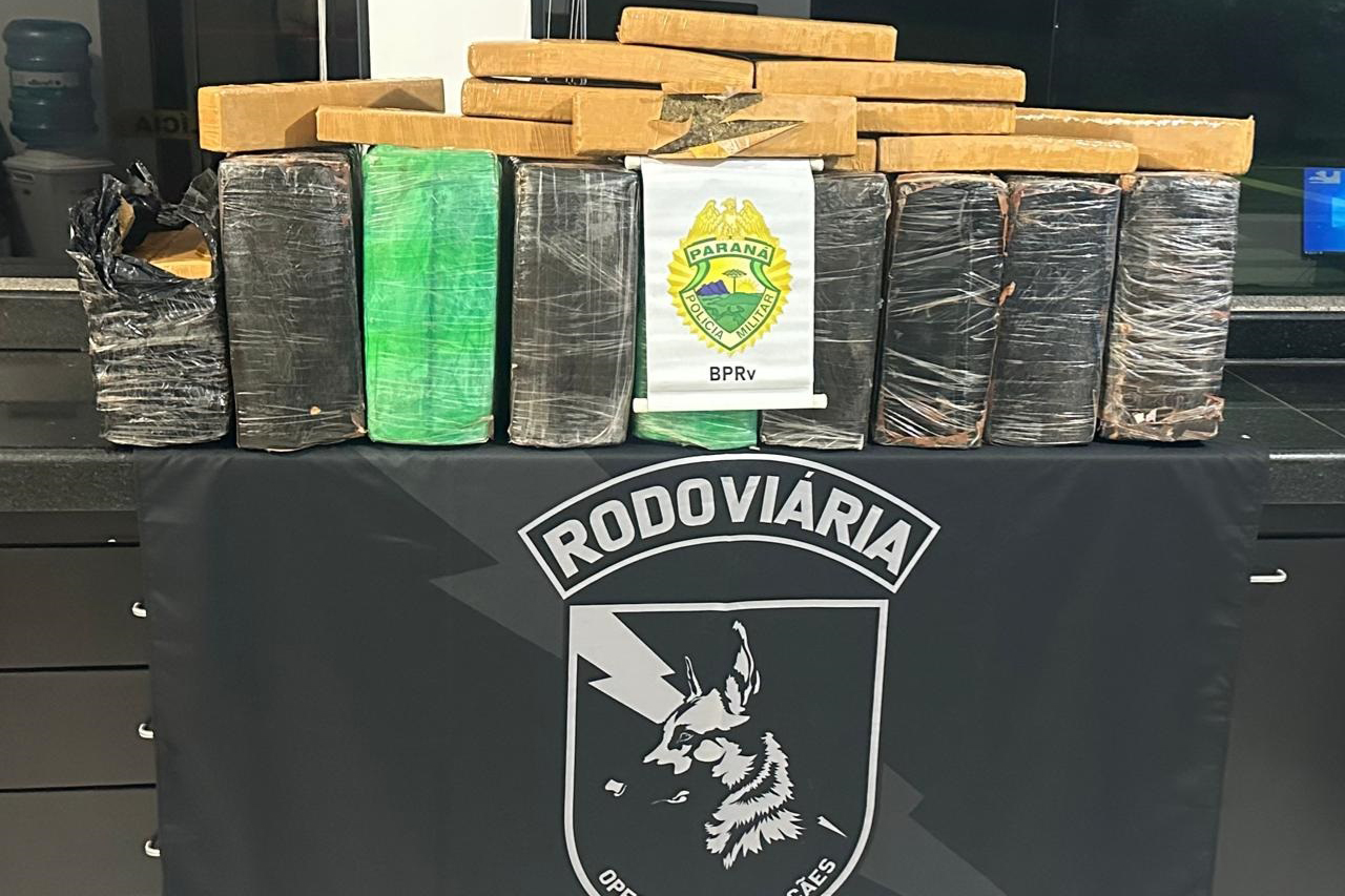 Imagem Polícia Militar do Paraná apreende mais de 200 quilos de maconha em Cruzeiro do Oeste