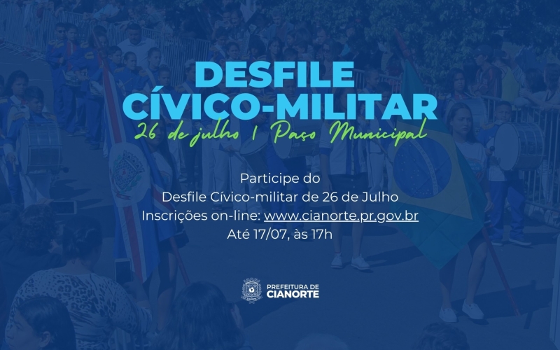 Imagem Cultura promove inscrição on-line de delegações para Desfile Cívico-militar de 26 de Julho