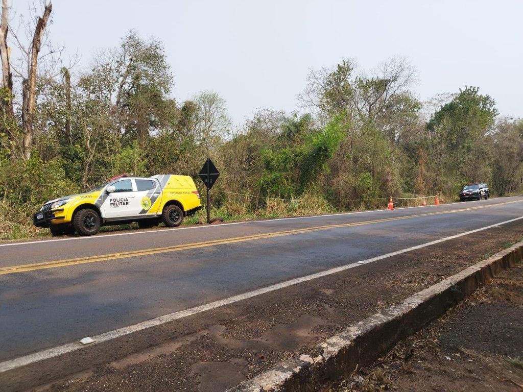 Imagem Corpo em decomposição é encontrado à margem da PR-323, em Terra Boa