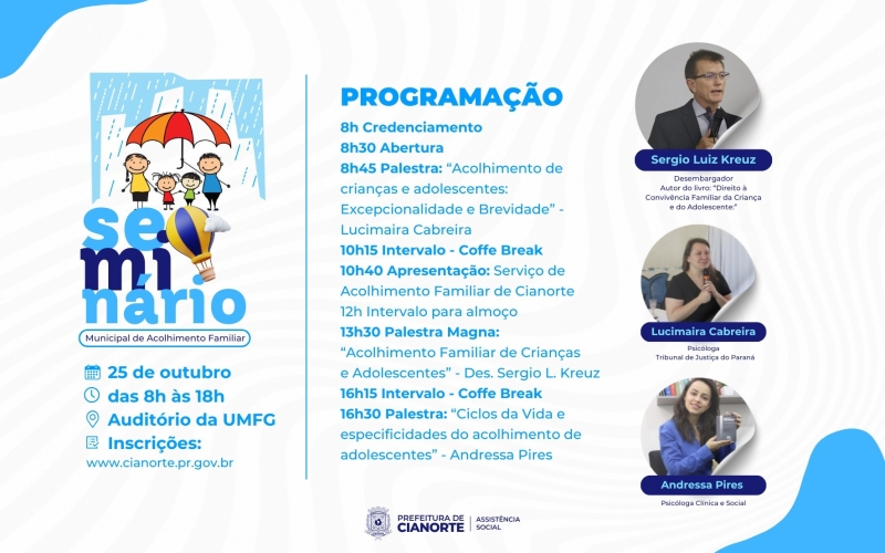 Imagem Seminário Municipal de Acolhimento Familiar será nesta sexta-feira