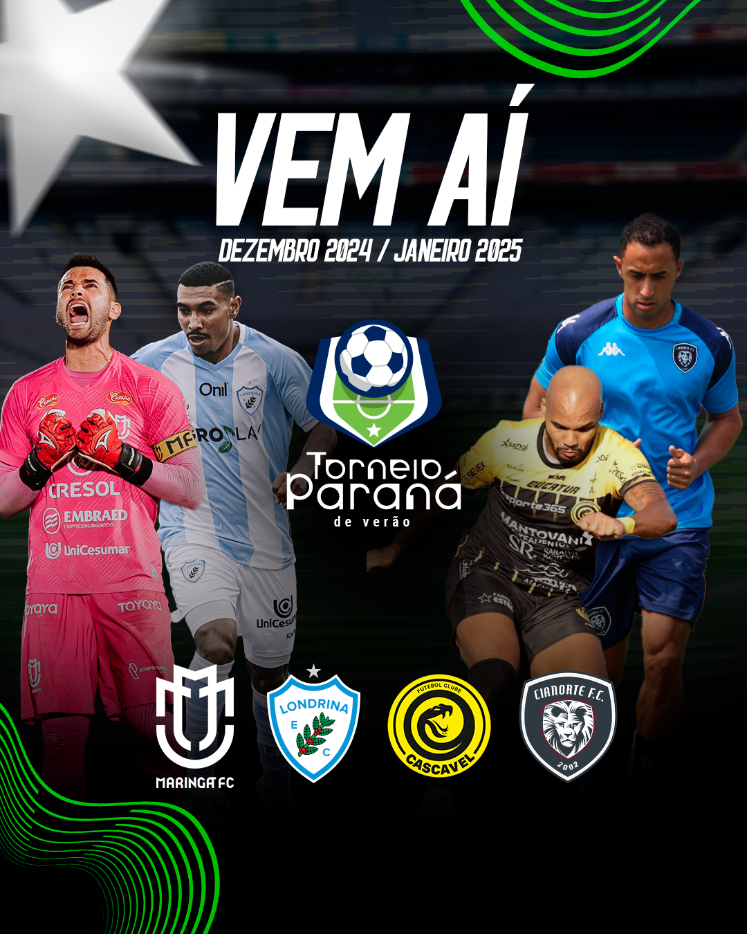 Imagem Torneio Paraná de Verão 24/25 será disputado por Maringá, Londrina, Cascavel e Cianorte