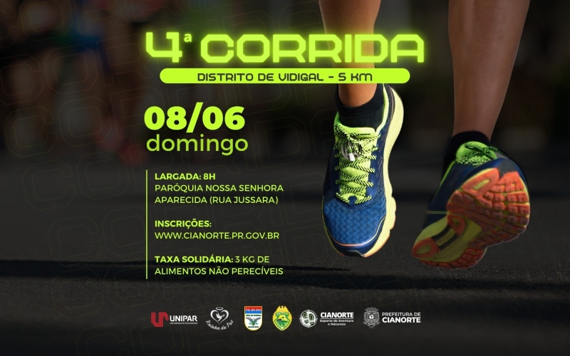 Imagem Secretaria de Esporte lança inscrições para a 4ª Corrida de Vidigal