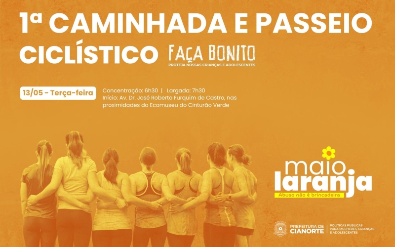 Imagem Feriado municipal terá 1ª Caminhada e Passeio Ciclístico “Faça Bonito”