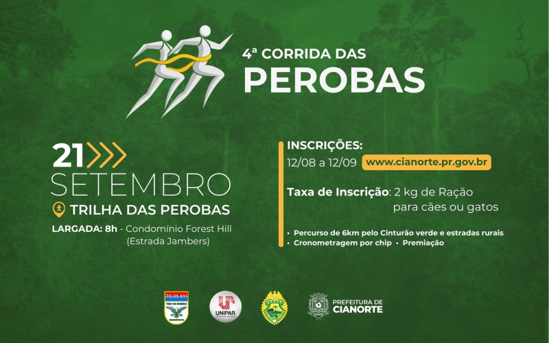 Imagem Inscrições para a 4ª Corrida das Perobas abrem nesta terça-feira