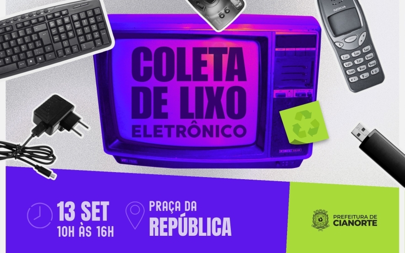 Imagem Cianorte promove coleta de lixo eletrônico neste sábado