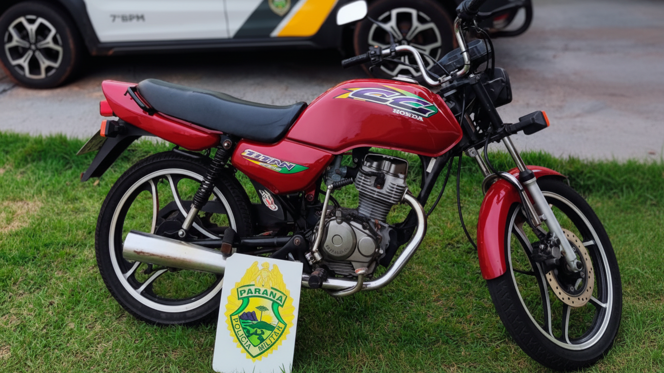 Imagem Fuga frustrada: Adolescente de 17 anos tenta escapar da PM, cai de moto e acaba na delegacia em Rondon