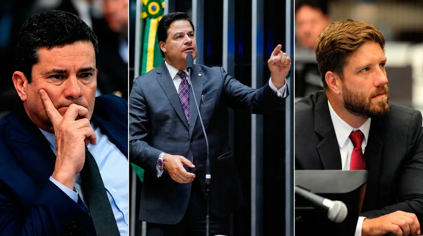 Candidatos em disputa na pesquisa governo do Paraná Sergio Moro e Sandro Alex